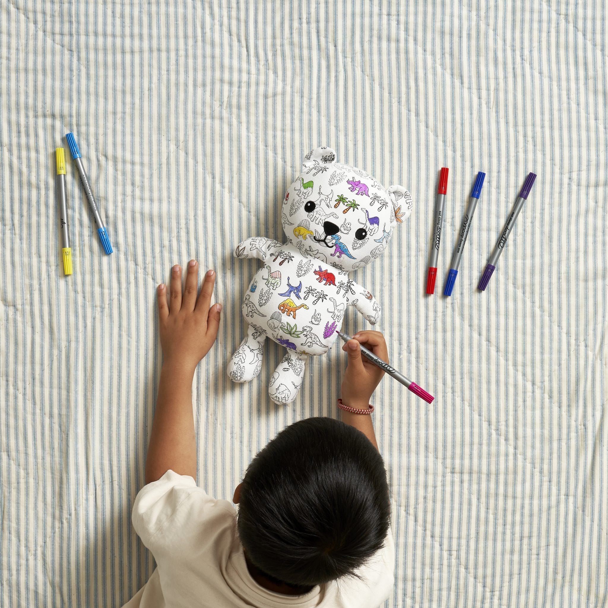 Sac à Bandoulière à Colorier Pour Enfants - Avec Marqueurs Lavables, Projet DIY, Cadeau Créatif